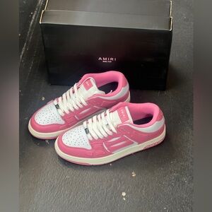 Amiri Women’s Skel Top Low ‘White Pink’ (New)